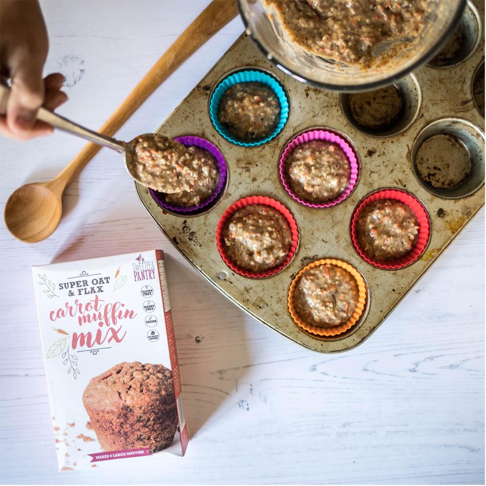 Carrot Muffin Mix with oats and flax (gluten-free) Sweetpea Pantry 