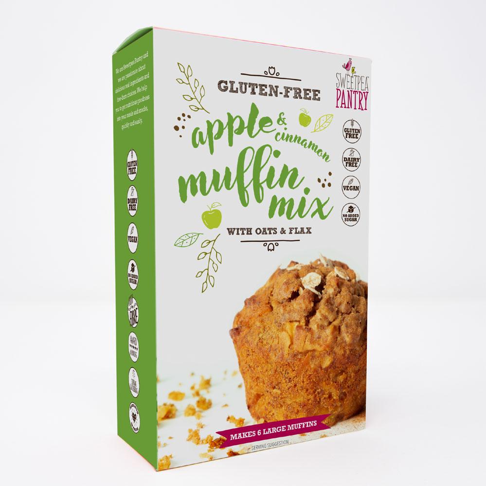 NEW! Apple and Cinnamon Muffin Mix with oats and flax (gluten-free) Sweetpea Pantry 